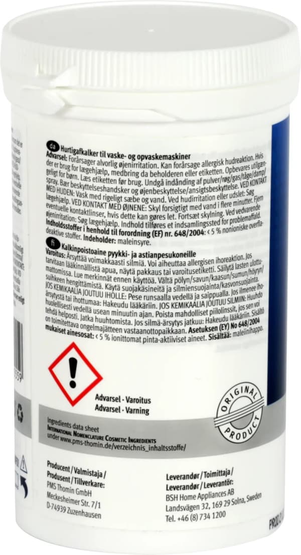 BSH Kalkinpoistoaine astianpesukoneille ja pesukoneille
