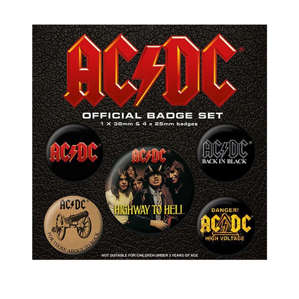 AC/DC Button Badge Set