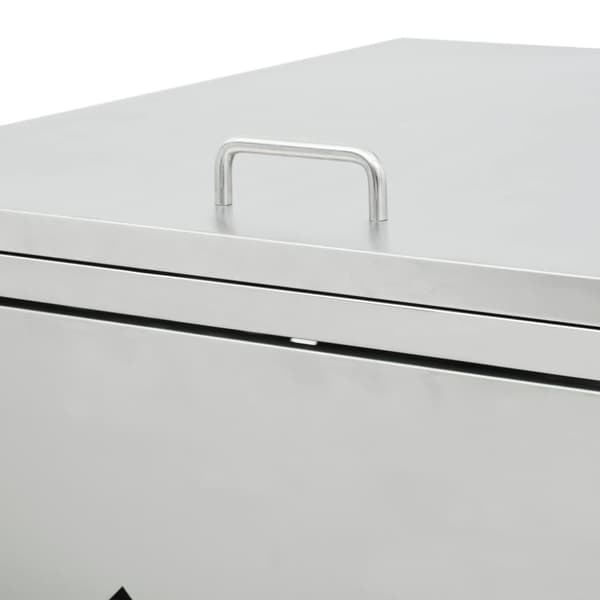 vidaXL firdobbelt skraldespandsskur 240 l rustfrit stål
