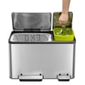 Miniatyrbilde 3 av 11: EKO Pedalbøtte EcoCasa 30+50 L matt sølv
