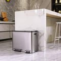 Miniatyrbilde 4 av 11: EKO Pedalbøtte EcoCasa 30+50 L matt sølv