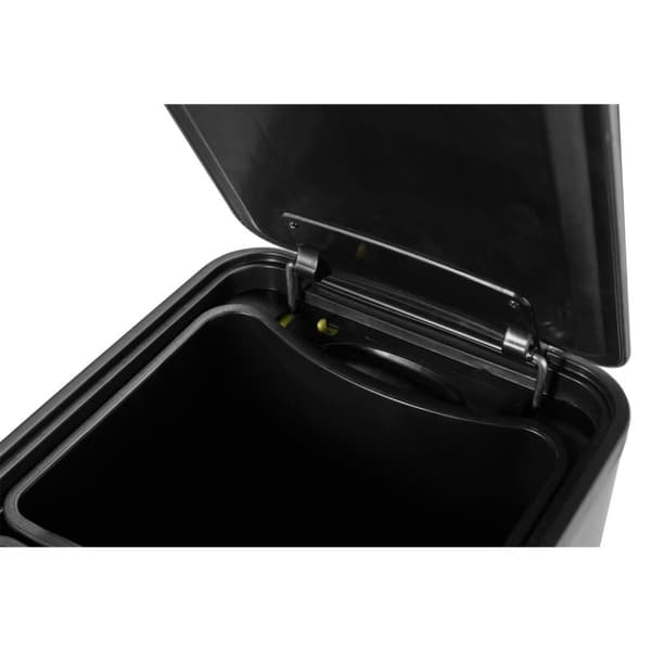 EKO pedalspand Ecoslim 2x20 l mat sølvfarvet