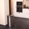 Miniatyrbillede 6 af 7: EKO pedalspand Shell 2x22 l mat sølvfarvet