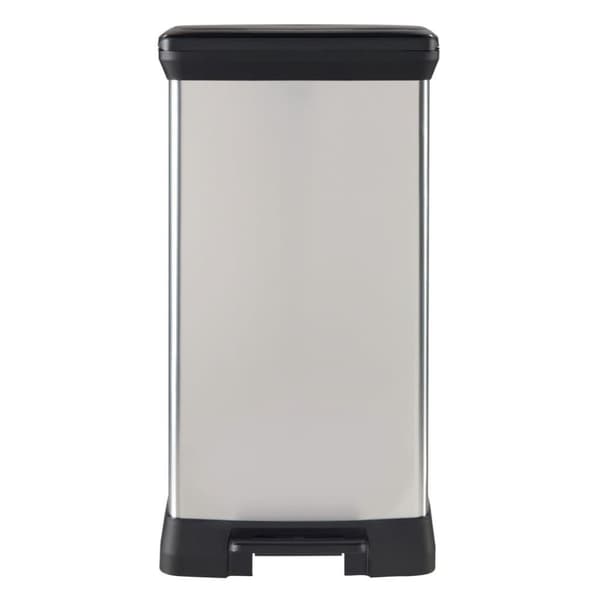 Curver dobbelt pedalspand Deco 23 l +23 l sølvfarvet