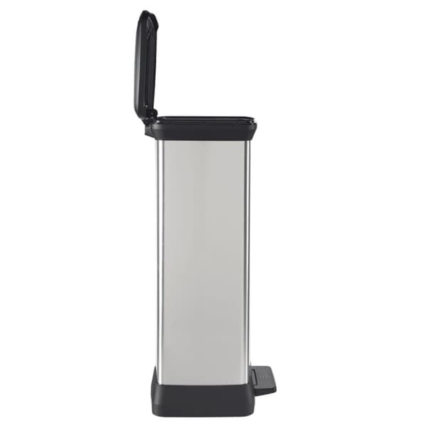 Curver dobbelt pedalspand Deco 23 l +23 l sølvfarvet