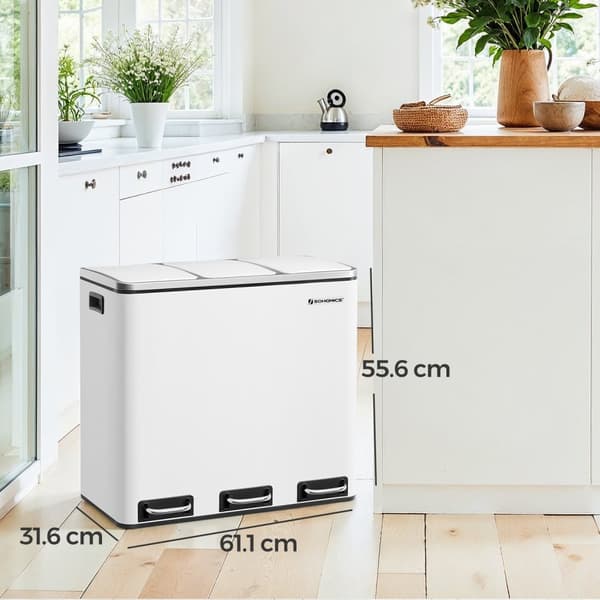Affaldsspand, SONGMICS LTB54NL, 54 liter (3 x 18 L)
