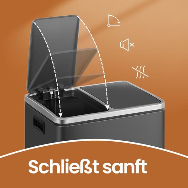 Affaldsspand, SONGMICS LTB30H, 41x31.5x47 cm, Sort