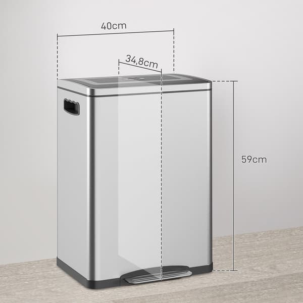 Sopkorg, 40L, 40x34.8x59 cm, Silver