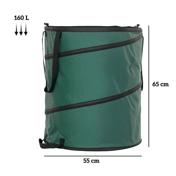 Trädgårdssäck, 2x160L, Ø55 x 65H cm, Grön