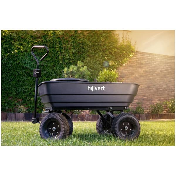 Hillvert Trädgårdsvagn - 350 kg - tippbar - 125 l