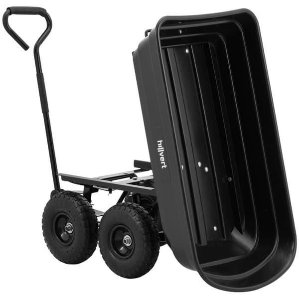 hillvert Trädgårdsvagn - 300 kg - Tippbar - 75 L
