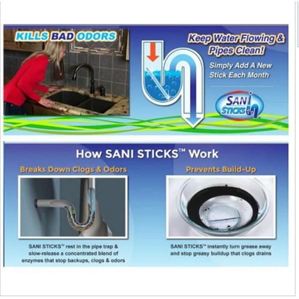 12 st/set Sani Sticks Deodorant Avloppsrening