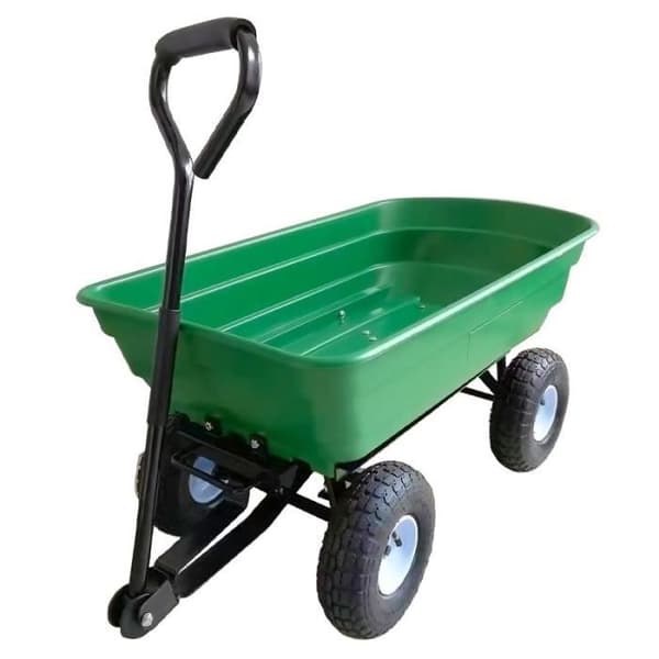 Gungande trädgårdsvagn med bärhandtag - 75 Liter