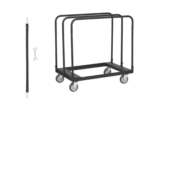 Kuivaseinäkärry, 5" universaalipyörät, kestävä teräsrakenteinen,1500 LBS