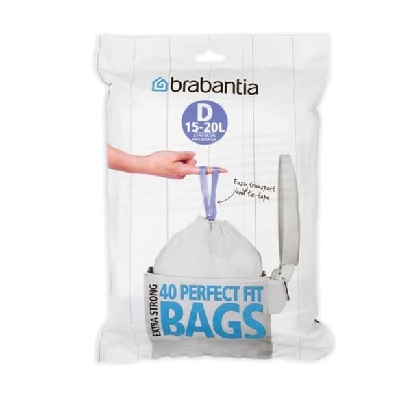 Brabantia, Påsar 15/20L (D) Dispenser 40 påsar Vit