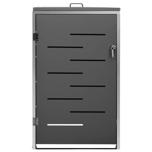 vidaXL enkelt skraldespandsskjuler 69x77,5x112,5 cm rustfrit stål -  Affaldsspandsskjulere