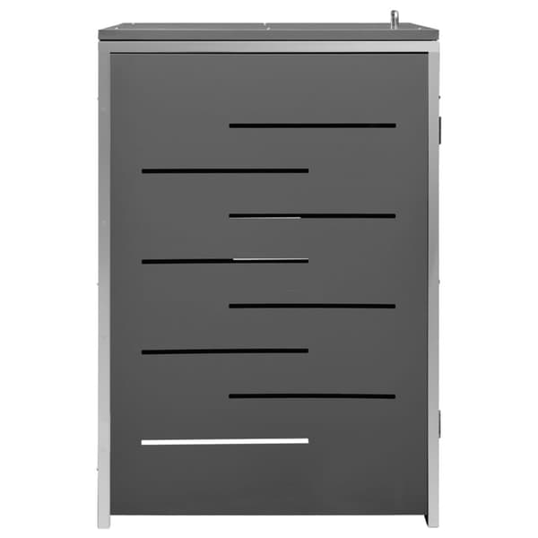 vidaXL enkelt skraldespandsskjuler 69x77,5x112,5 cm rustfrit stål -  Affaldsspandsskjulere