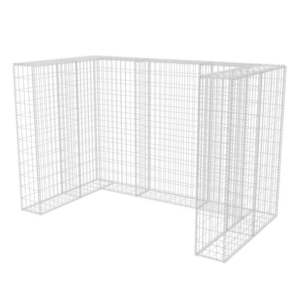 vidaXL Kivikoriaita kahdelle roska-astialle 180x100x120 cm -  Roska-astiavajat