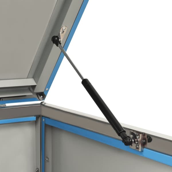vidaXL tredobbelt skraldespandsskjuler 207x77,5x112,5 cm rustfrit stål -  Affaldsspandsskjulere