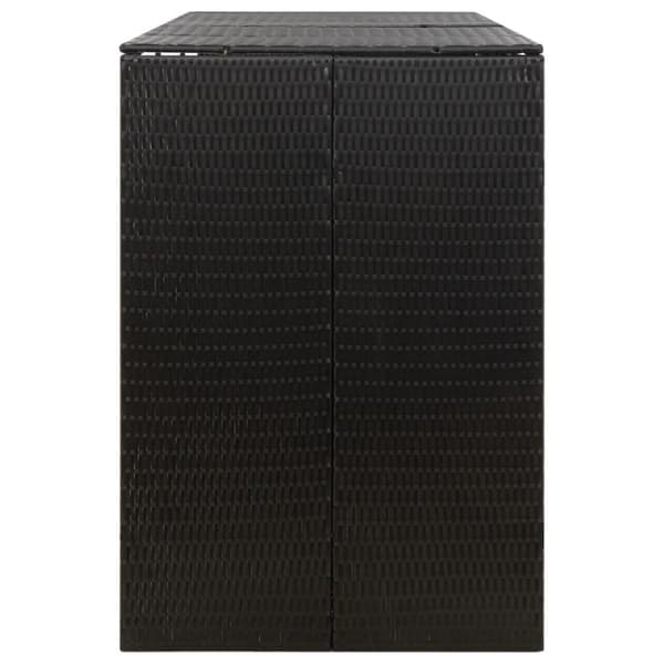 vidaXL Kolmen roska-astian vaja musta 207x80x117 cm polyrottinki -  Roska-astiavajat