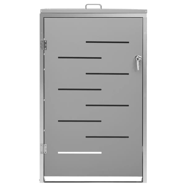 vidaXL enkelt skraldespandsskjuler 69x77,5x112,5 cm rustfrit stål -  Affaldsspandsskjulere