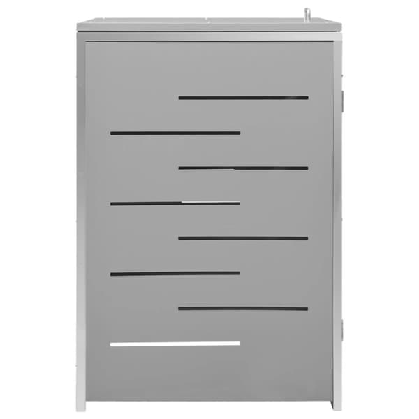 vidaXL enkelt skraldespandsskjuler 69x77,5x112,5 cm rustfrit stål -  Affaldsspandsskjulere
