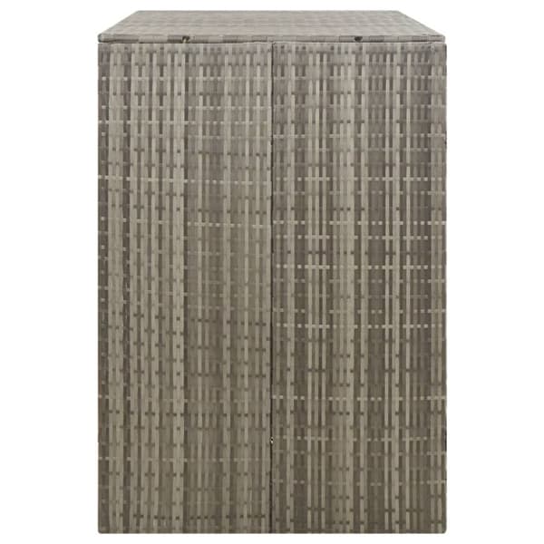 vidaXL dobbelt skraldespandsskjuler 140x80x117 cm polyrattan grå -  Affaldsspandsskjulere