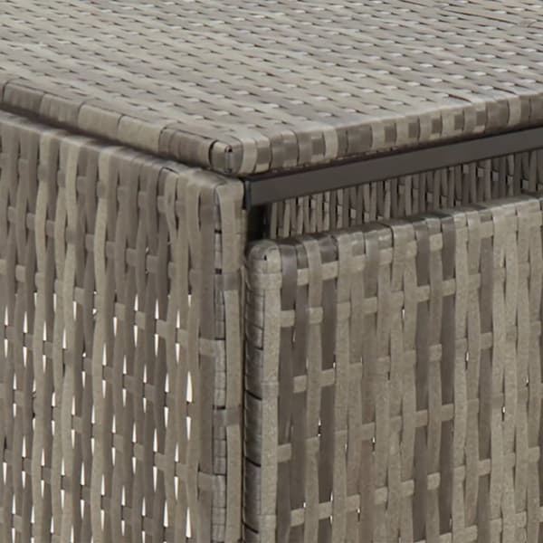 vidaXL dobbelt skraldespandsskjuler 140x80x117 cm polyrattan grå -  Affaldsspandsskjulere