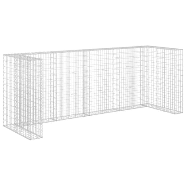 Affaldsspandsskjulere - Living gabionvæg til affaldsspand 320x100x120 cm galvaniseret stål