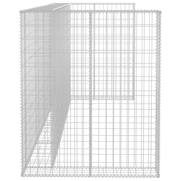 Affaldsspandsskjulere - Living gabionvæg til affaldsspand 320x100x120 cm galvaniseret stål