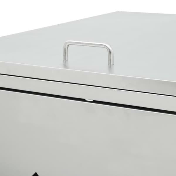 Dobbelt skraldespandsskur 240 l rustfrit stål - Skraldespandsskjuler - Skraldespandsskjulere - Home & Living