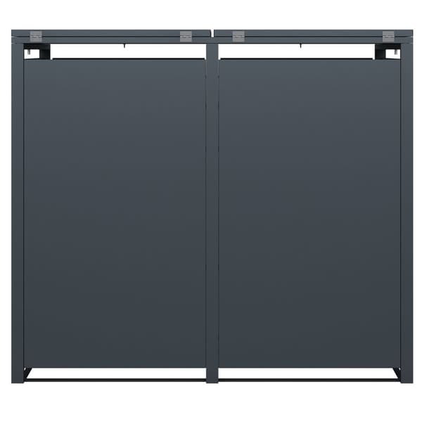 Containeromvandling - 2 containrar - 132x80x116cm - antracit trä