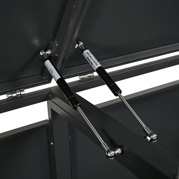 Stilfuld 240L Dobbelt Skraldespand Med Vejrbestandigt Design & Ekstra Opbevaring