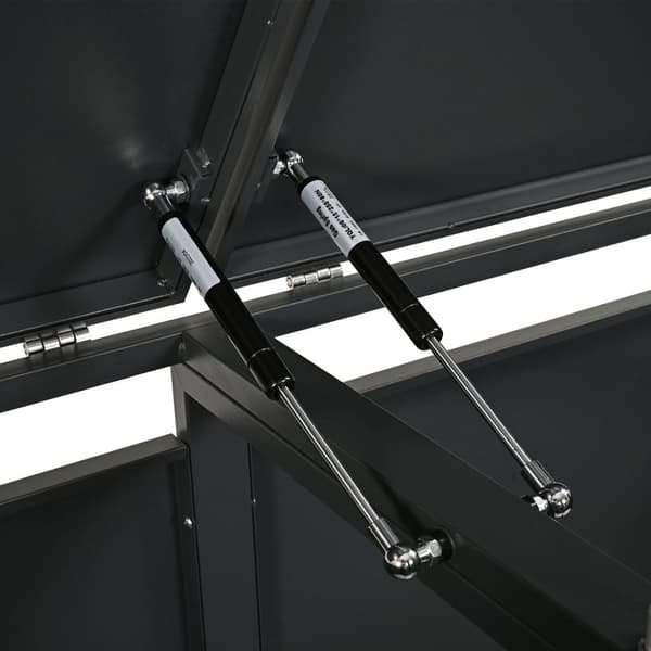 Moderne 240L dobbelt affaldsskabsindhegning med vejrbestandig design til haveopbevaring