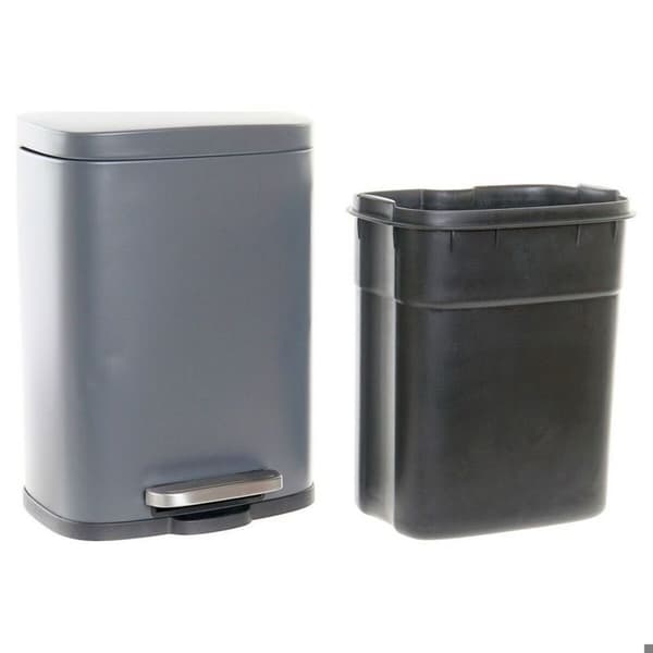 Grundläggande metall och polypropen papperskorg DKD Home Decor