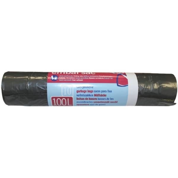 Soppåse med snöre - 100 L - 28 mikron - X10