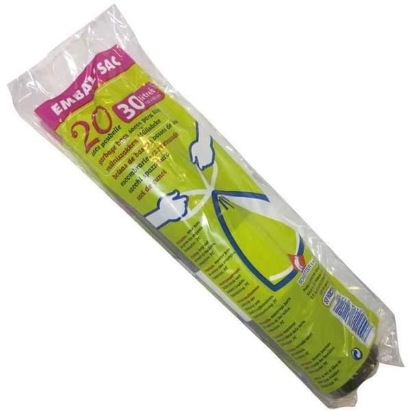Soppåse med snöre - 30 L - 21 mikron - x20