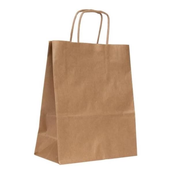 PAKET OM 50 PÅSAR 25x11x31 KRAFT BRUNT 110GR