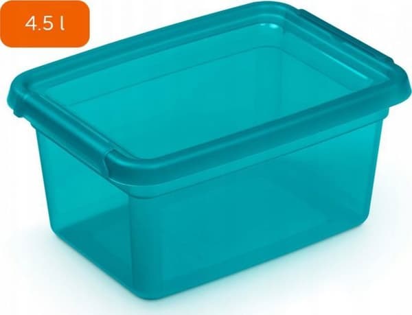 Moxom - OR-2322TBL - Basestore färgad lagringsbehållare, 4,5 l, ocean, transparent blå