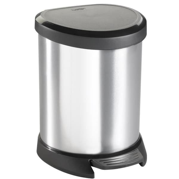CURVER Pedalbehållare 5 L metalllook