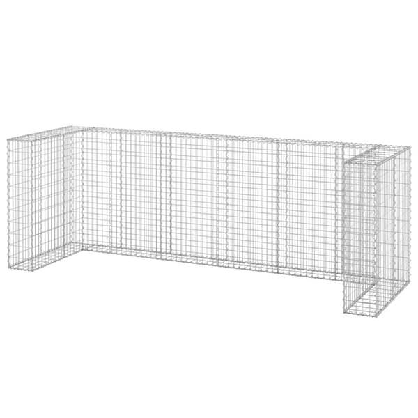 Gabionmur för soptunnor galvaniserat stål 325x100x110 cm
