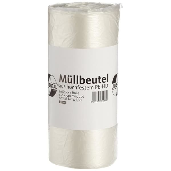Deiss Universal 49901 Soppåsar, 450 mm x 540 mm, 20 L, Transparent (Förpackning med 50): Handel, Industri &amp; Vetenskap