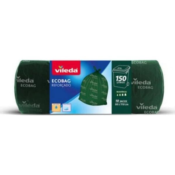 VILEDA set med 10 förstärkta soppåsar - 150 liter