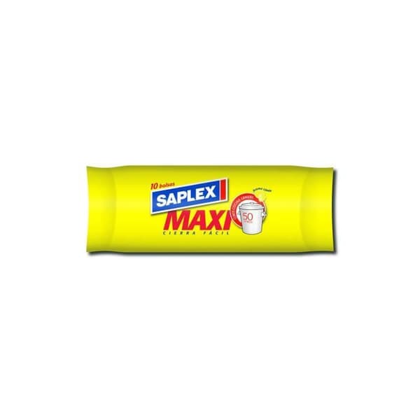 GENERIC - Maxi Lemon Trash Bag Vit Färg 50l 10 Enh. Saplex 57x70cm