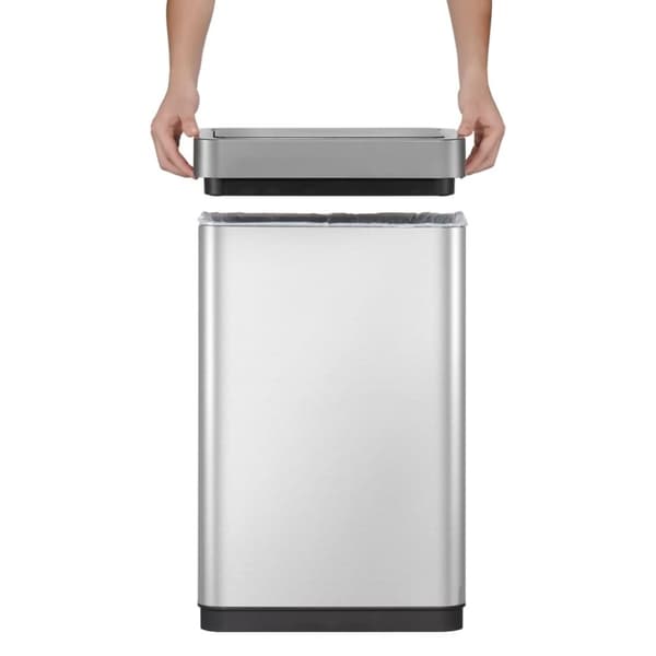 EKO affaldsspand med sensor Mirage X 80 l mat sølvfarvet