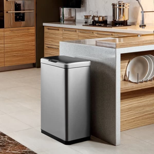 EKO Soptunna Mirage med sensor 2x20 L matt silver