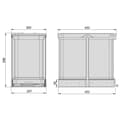 Miniatyrbild 7 av 10: Emuca Soptunna 8131765 2x12l Silver