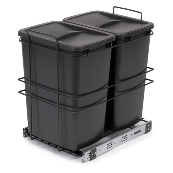 Emuca Roskakori 8132123 2x35l Hopeinen