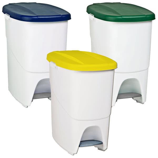 Denox Skraldespand Pedalbin Eco Pack 25l 3 Enheder Transparent