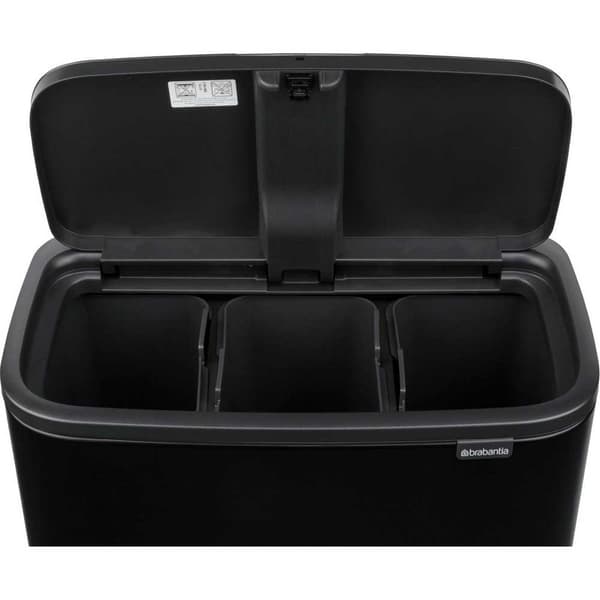 Brabantia Tryck På Papperskorgen Bo 3x11l Svart